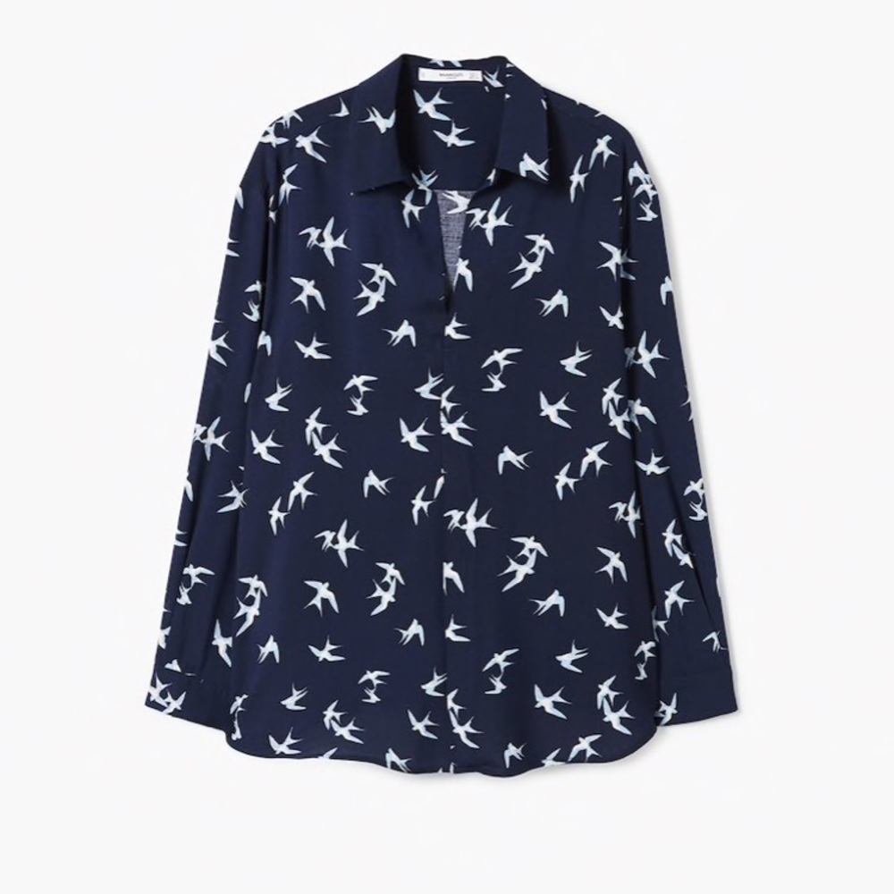NWT Mango Flowy Shirt